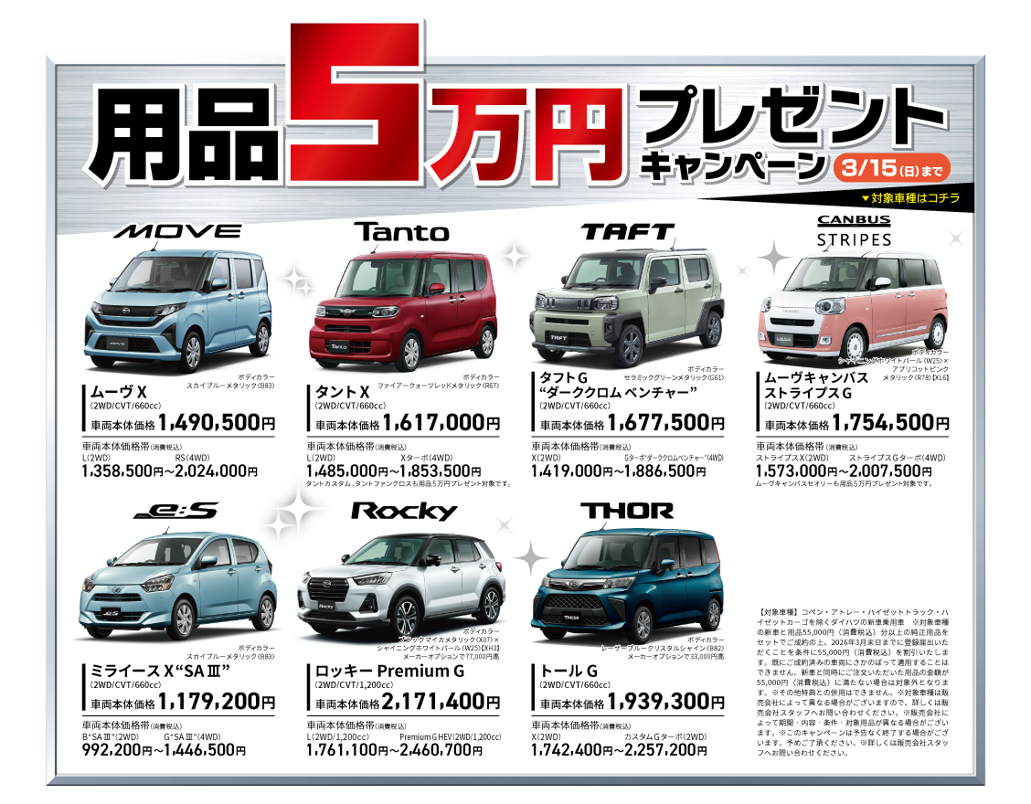 用品プレゼント